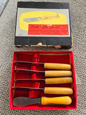 Viking Hand Made In Japan Bamboo Little Spreaders Original Box Set OF 5