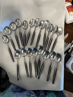 70+ pieces Eldan ELD2 Black Flatware large lot of assorted items MCM Japan