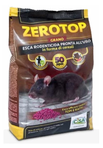 ZEROTOP GRANO 50 ppm BUSTA DA 1,5 KG - CISA ADRIATICA