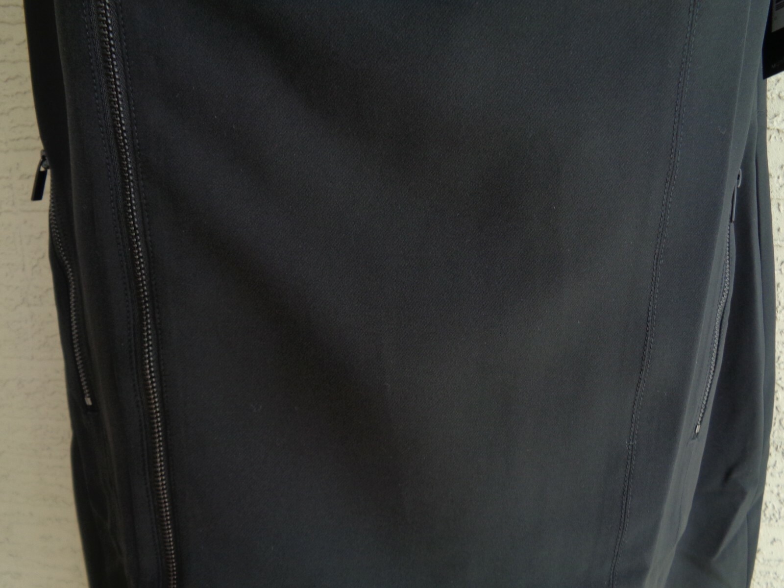 Mynt 1792 Moto 22W Sleeveless Asymmetrical Neck Stretch Crepe Black Msrp $268.