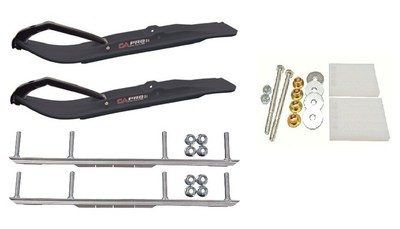 C&A Pro Black XT Snowmobile Skis w/ 6'' Shaper Bars Complete Kit Yamaha 2011 and