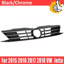 For 2015 2016-2018 Volkswagen Jetta Chrome Front Bumper Upper Grille Mesh Grill
