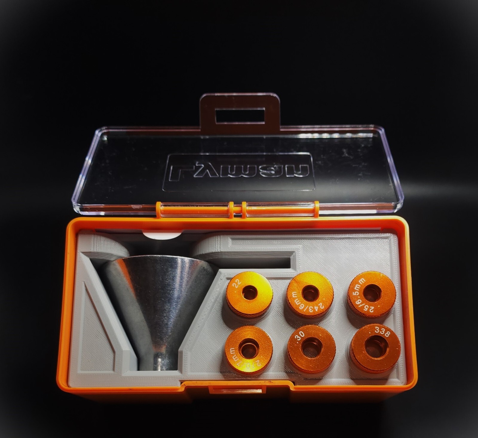 Lyman Brass Smith Pro Powder Funnel system case insert. Fits set