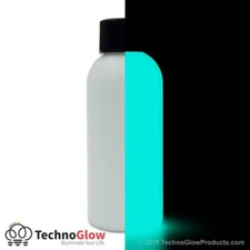 Glow in the Dark Paint, Bright Natural Aqua - UV Reactive Luminescent Paint
