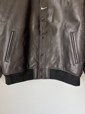 ジャケット・アウター Supreme x Nike Leather Varsity Jacket Supreme x Nike Leather Varsity Jacket Black White 25SS Week4