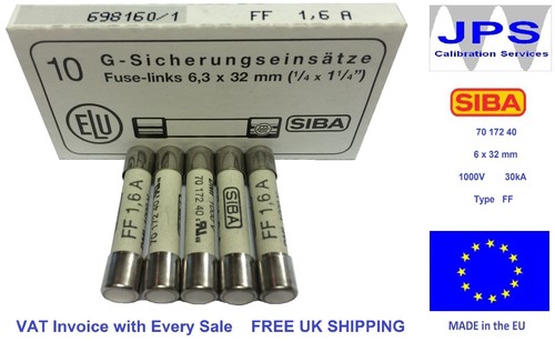 SIBA 7017240 6.3x32mm Ultra Rapid Ceramic -Pick Your Rating -FF Fuse 1000V x5/10 - Picture 27 of 29