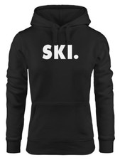 Kapuzen-Pullover Damen Ski Wintersport Wintersportler Ski-Fahrer Ski-Hoodie