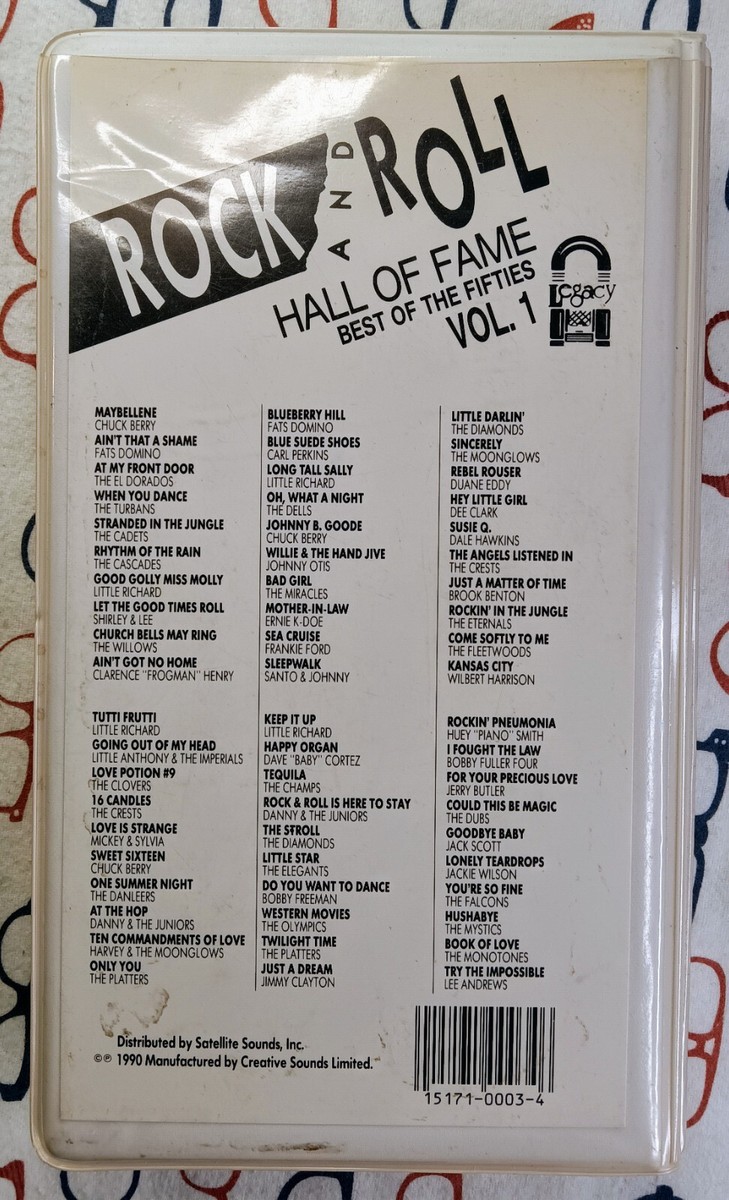 Rock N Roll Hall Of Fame Classic Golden Oldies 1990 6 Cassette Box