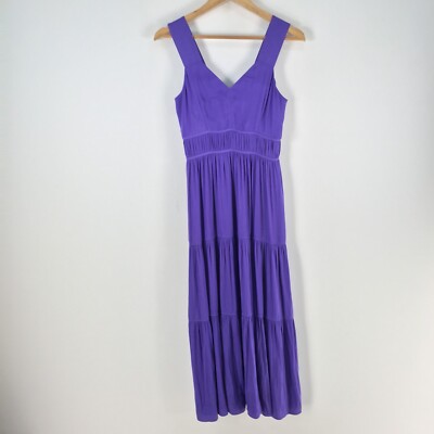 witchery purple dress Witchery Silk Linen High-neck Mini in Royal Purple