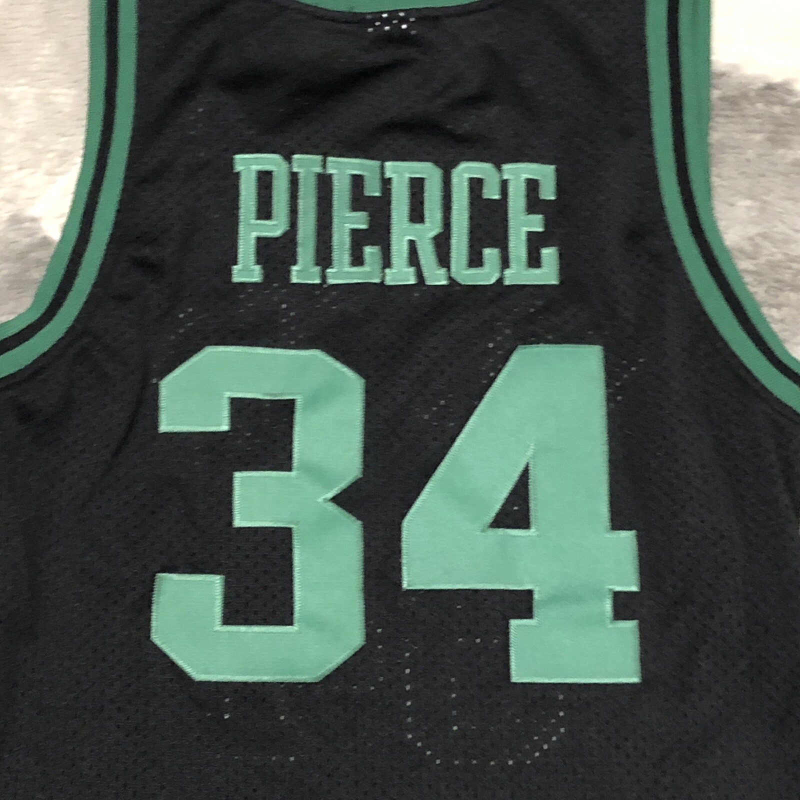 Nike Jersey Boston Celtics Boys Medium Paul Pierce #34 NBA Black Green Youth