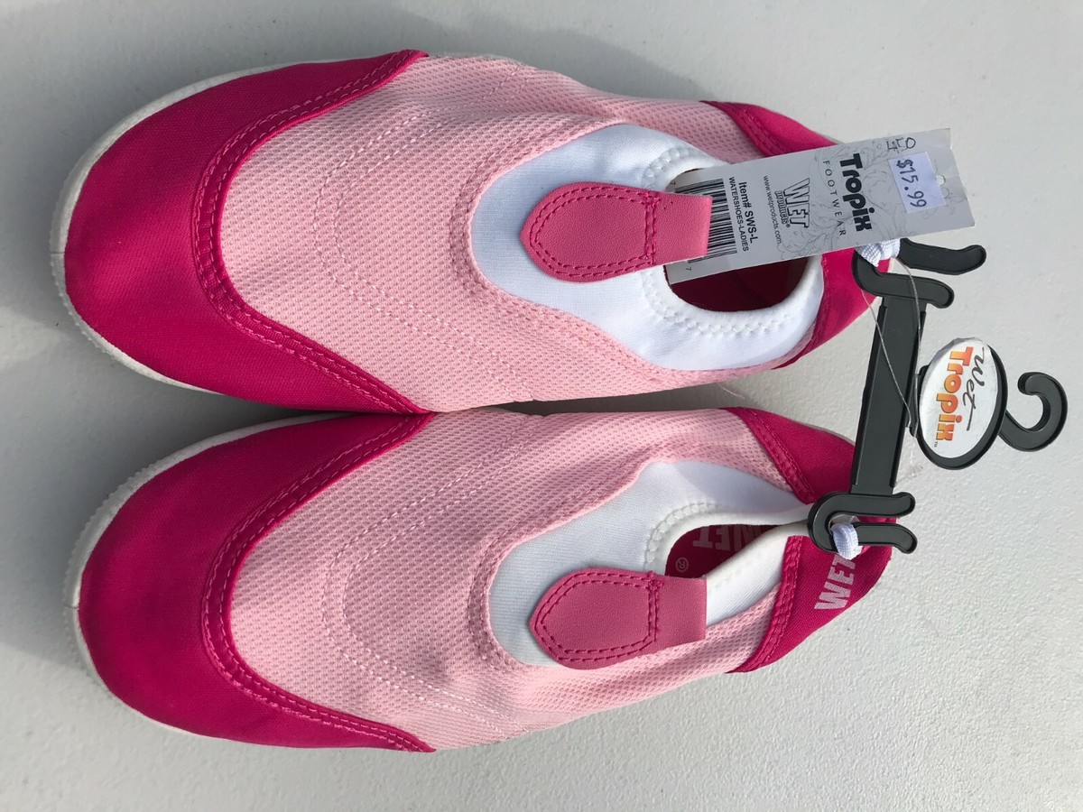 WET 10 Womens water shoes Beach Slip on Girls Women Pink Footwear