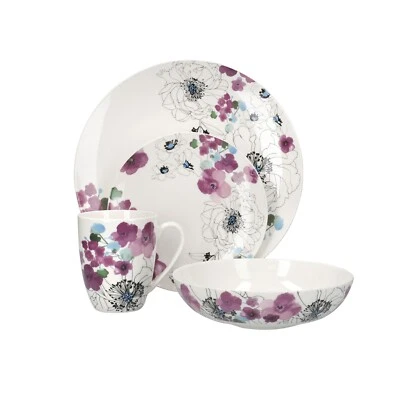 Juego de cena Maxwell & Williams 16 piezas platos de cocina platos laterales cuencos de sopa tazas