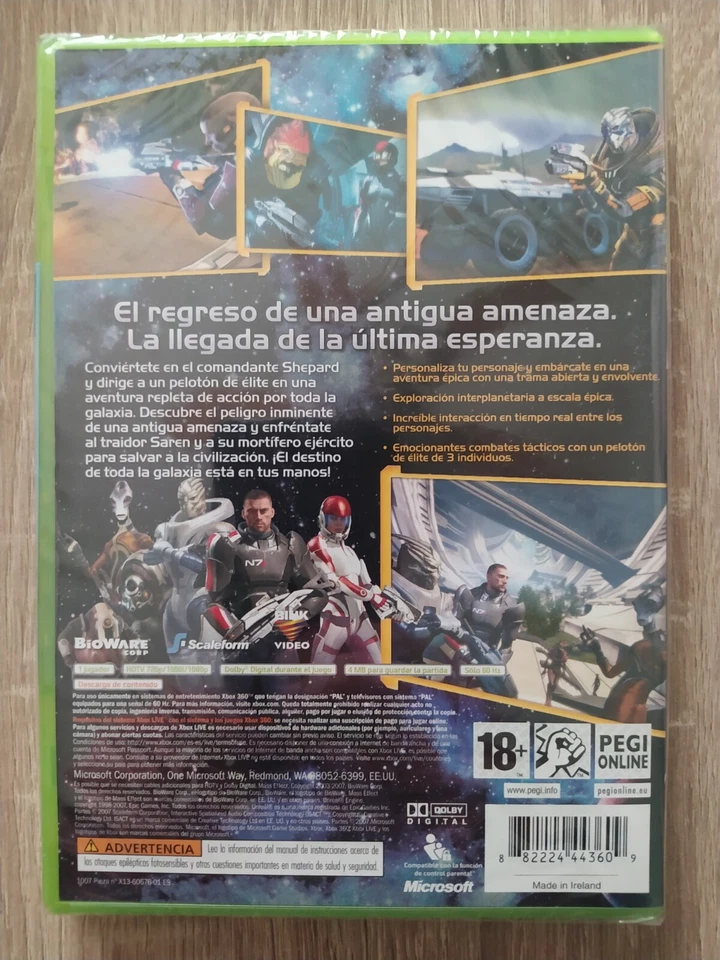 MASS EFFECT XBOX 360 ESP NUEVO Y PRECINTADO - Imagen 2 de 2