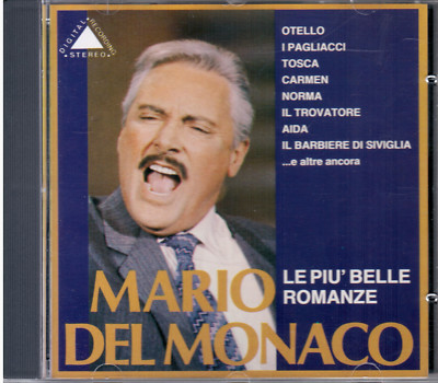 MARIO DEL MONACO ''Le più belle romanze'' 1988 Crown Games CDCG 1001 CD NEW SEALED