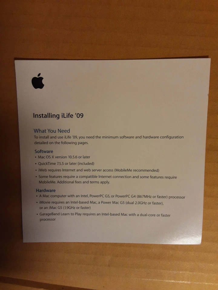 iLife 09 CPU Drop in DVD 607-4386-SEALED.REF:SOFTWARE - Image 3 of 3