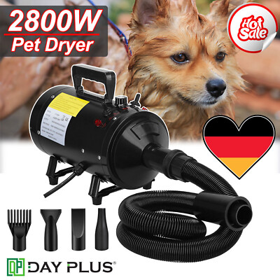 2800W Haustier Hund Katze Grooming Haartrockner Blaster Gebläse Low Noise+Düsen