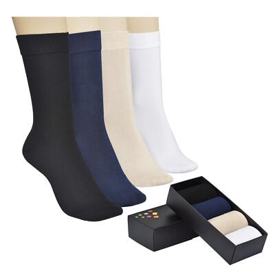 Women's Classic Above Ankle Boot Thin Cotton Crew High Long Dress Socks For W...