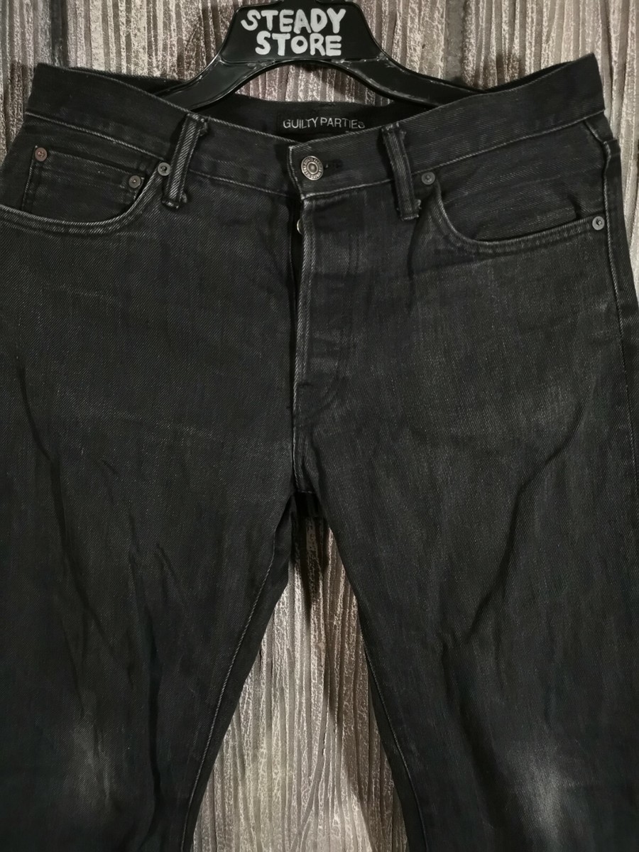 VINTAGE WACKO MARIA GUILTY PARTIES JAPAN STRAIGHT CUT BLACK
