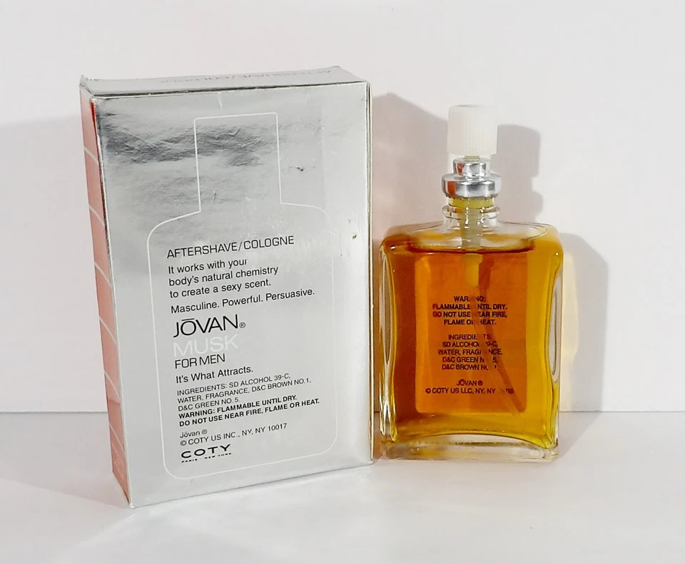 De colección JOVAN MUSK FOR MEN Aftershave/Colonia Spray por Coty Probador 2 OZ Foto 2 de 4