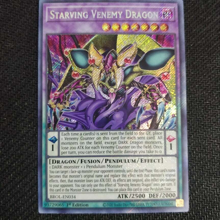 Starving Venemy Dragon – BROL-EN034 – Secret Rare – 1. Auflage – Einzelkarte Aus Brothers Of Legend Starving Venemy Dragon – BROL-EN034 – Secret Rare – 1. Auflage – Einzelkarte Aus Brothers Of Legend