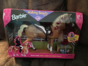 barbie and walking horse