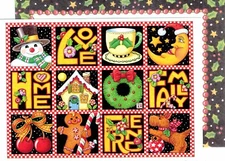 Mary Engelbreit-LOVE HOME FAMILY FRIEND Cherry Cottage Sunrise Christmas Card