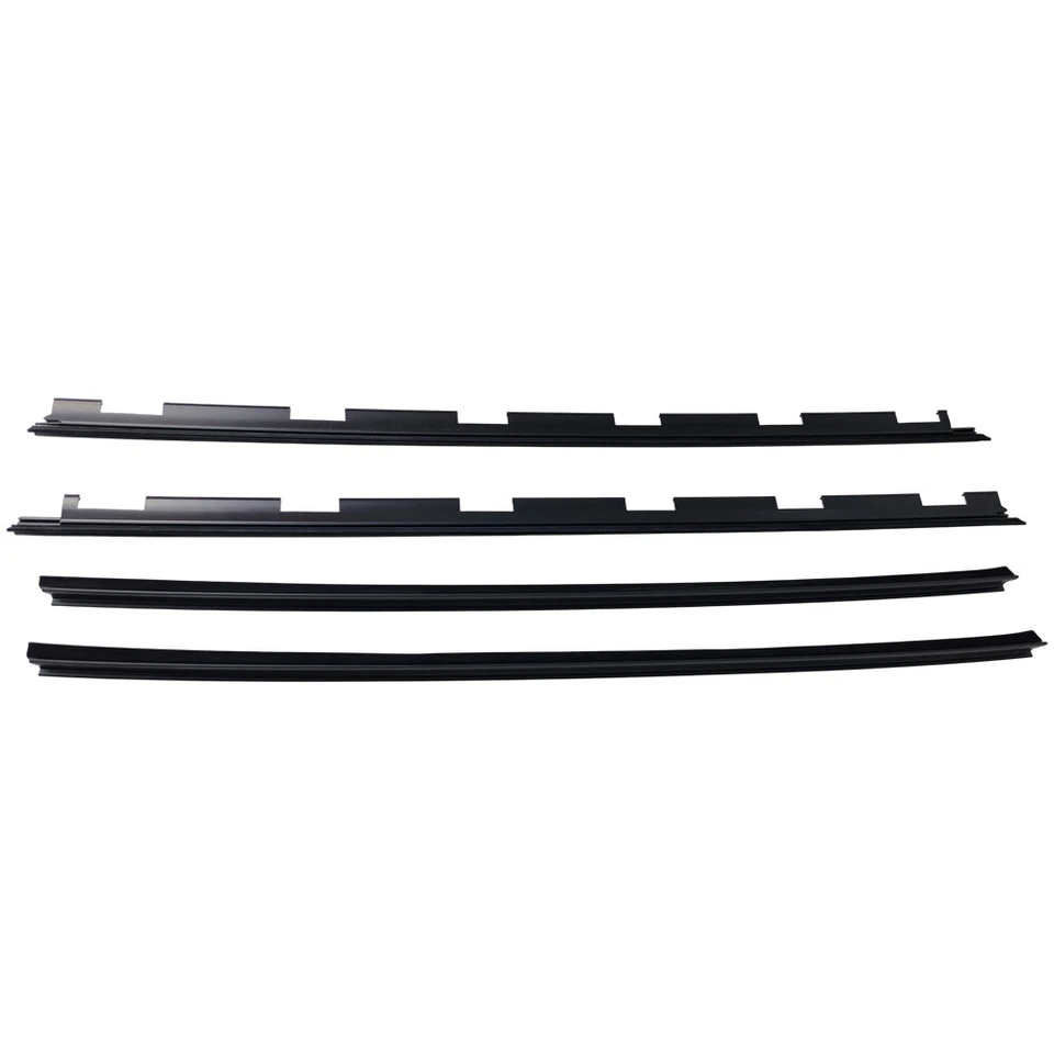For Chevy Truck Inner & Outer Window Sweep Felt Seal Weatherstrip 4 Pc Kit Set - Image 3 of 4