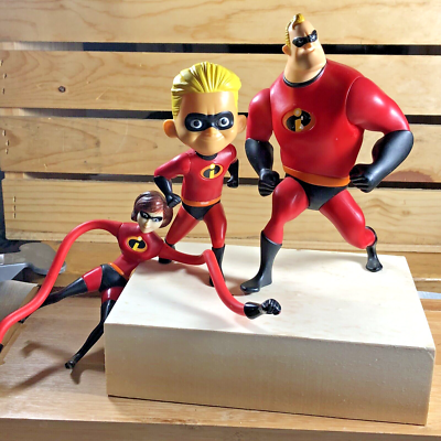 Disney Pixar The Incredibles Mcdonalds Toy Lot 3 Dash, Elastigirl