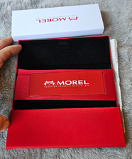 MOREL FRANCE EYEGLASSES CASE AUTHENTIC RED COLLAPSIBLE PYRAMID CLOTH