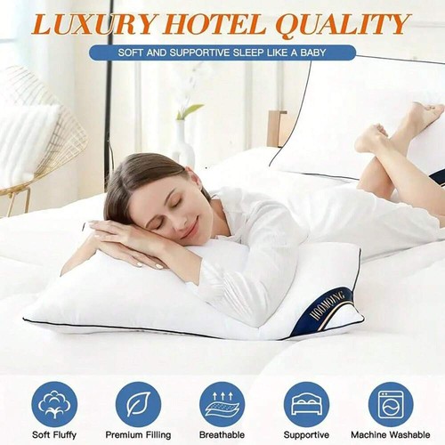 4 Piece Sleep Pillow Queen Size, Cooling Pillow, Deluxe Sleep-Huge discounts