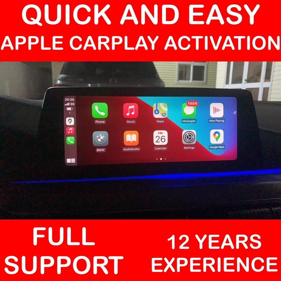 Activación CarPlay NBT EVO BMW + Pantalla completa + Video en movimiento + Actualización de mapa GPS Foto 2 de 4