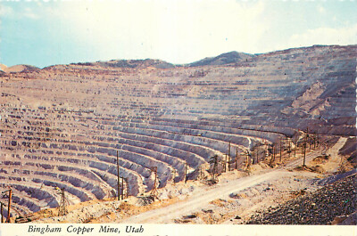 Postcard Bingham Copper Mine in Bingham Canyon Utah, UT