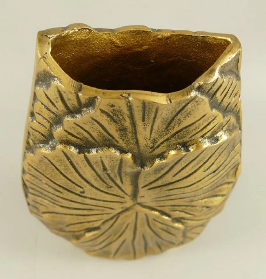 Casa Padrino Deko Vase Bronze H. 27 cm - Aluminium Blumenvase - Bild 3 von 4