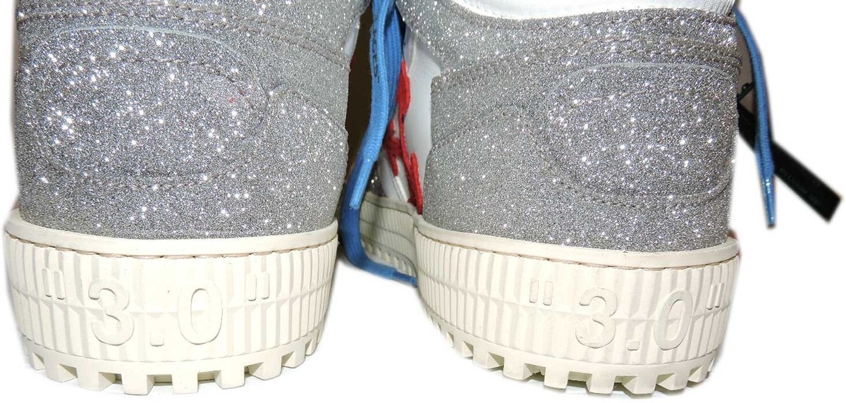 Off-White Glitter 3.0 High Top Sneakers Athletic Shoes 