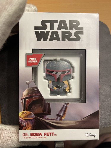 2020 Niue Chibi Star Wars Boba Fett 1 oz Silver Colored Coin - Picture 9 of 9