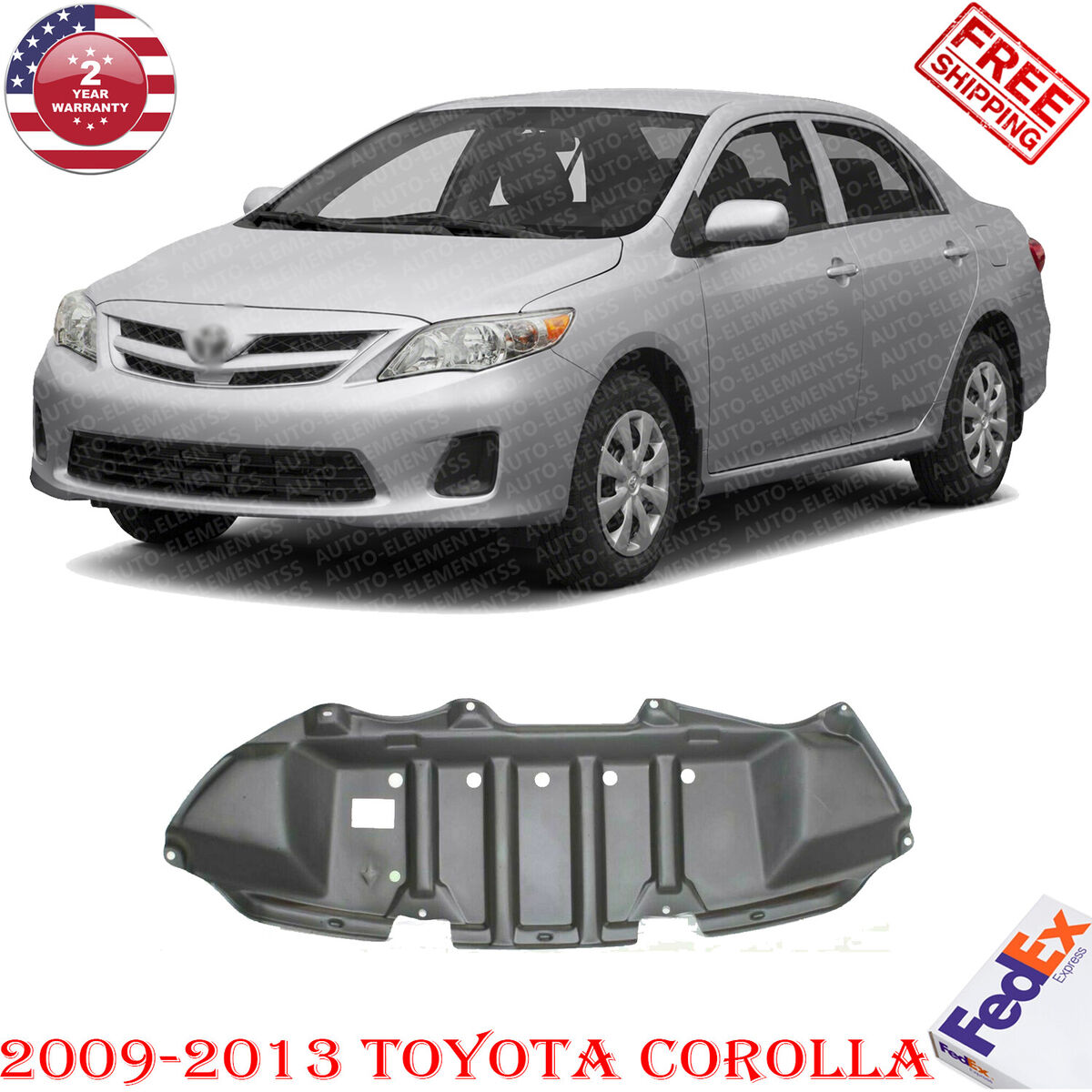 New Engine Splash Shield Under Cover For 2009-2013 Toyota Corolla eBay