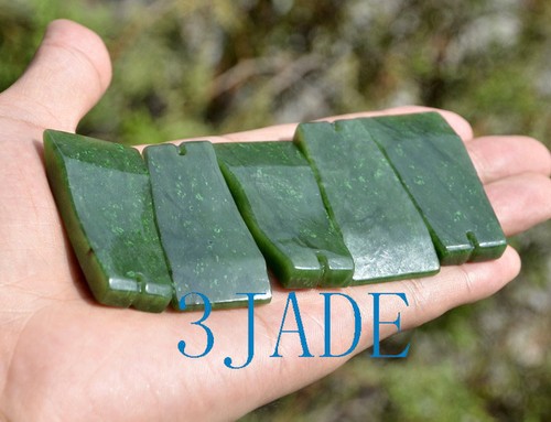 Green Nephrite Jade Hei Toki Pendant Necklace NZ Maori Style Greenstone Pounamu - Picture 5 of 6