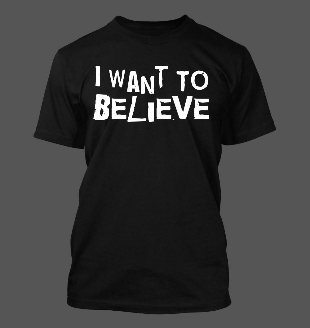 TShirt-People Maglietta Uomo 'Predator I Want To Believe' – 100% Cotone, Regular Fit, Nero, Taglie S-3XL