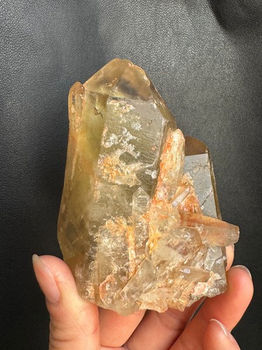 341G Natural Clear Smoky Citrine Quartz Crystal Cluster Rough Healing Specimen - Picture 19 of 24