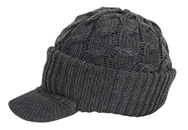 Nuevo Unisex Grueso Cable Tejido Visera Ala Invierno Sombrero Gorro Grueso y Cálido Hombres Mujeres Foto 2 de 4