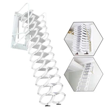 Wall Mounted Attic Ladder Loft Home Folding Step Ladder Attic Ladder 3m Height