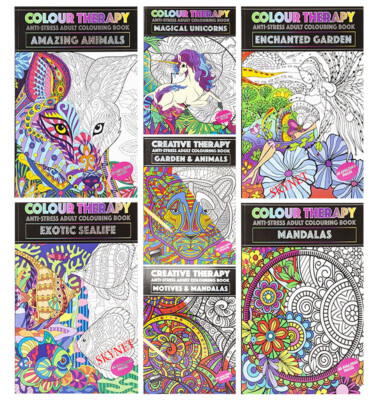 NEW EDITION A4 ANTI-STRESS ADULT COLOURING BOOK BOOKS Colour Therapy FOR ADULTS