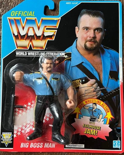 WWF wwe Vintage Wrestler Blue Card BIG BOSS MAN Ha...