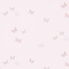 Laura Ashley Pink Wallpaper Bella Butterfly - Pearlescent Kids/Girls 1 Roll