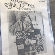 Vtg Needlecraft Better Homes  Gardens Craft Creations 9x10 Tote Bag/Purse bin-s