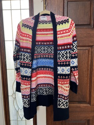 NWT Old Navy Blue Red Pink Fair Isle Striped Open Cardigan Sweater, So  Soft! S