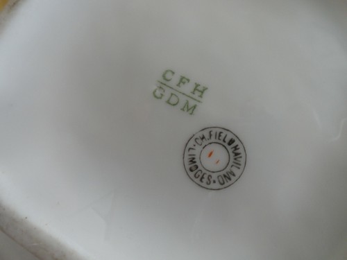 Antique CFH/GDM CH Field Haviland Limoges Teapot & Sugar Bowl Ca.1881 - Picture 11 of 12