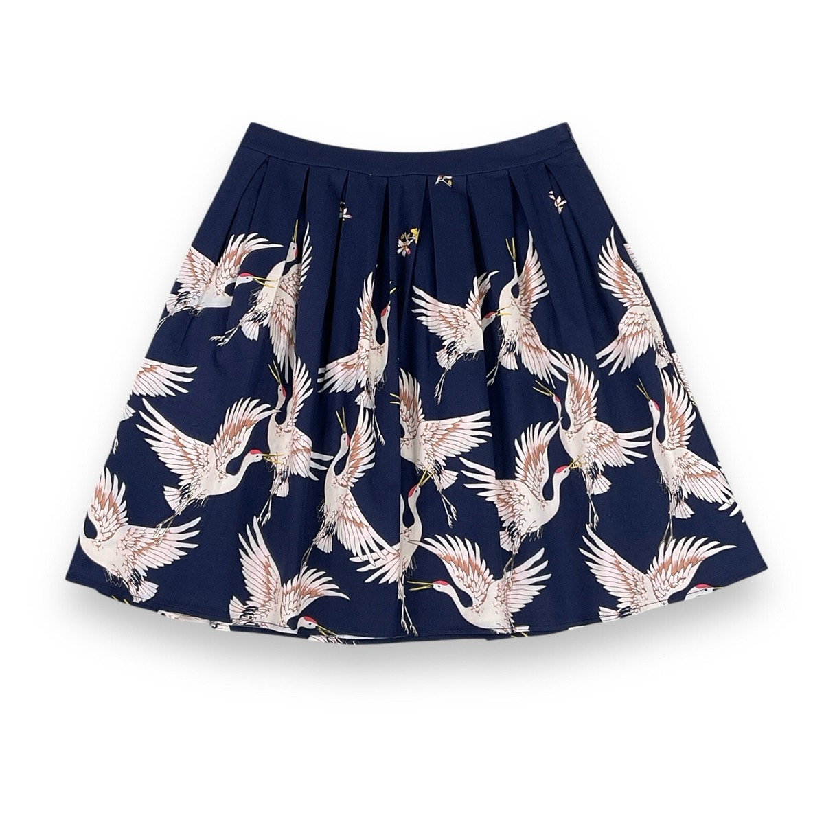 blue skirt with bird prints blue skirt with bird prints
