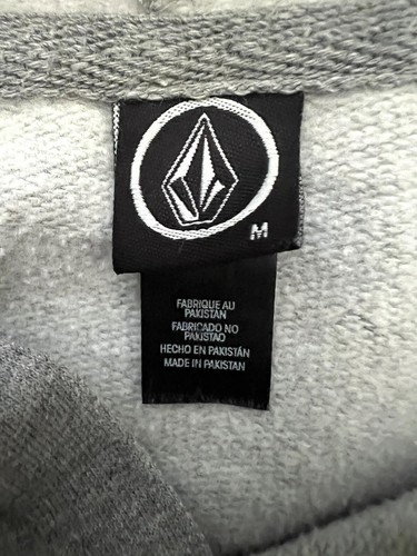 Volcom Boy's Long Sleeve Hoodie Gray Sweatshirt Size M - Picture 6 of 13