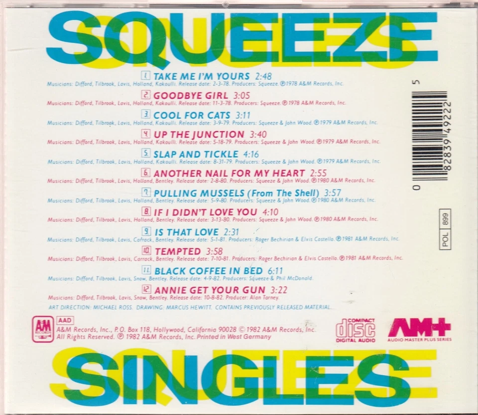Squeeze / Singles 45'S And Under - Bild 2 von 2